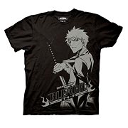 Bleach Ichigo Stare Black T-Shirt